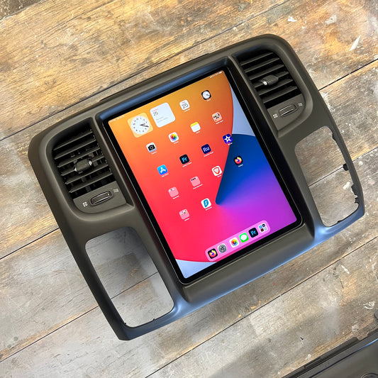 2015 RAM Truck - 12.9" iPad PRO with double din brackets and A/C relocation
